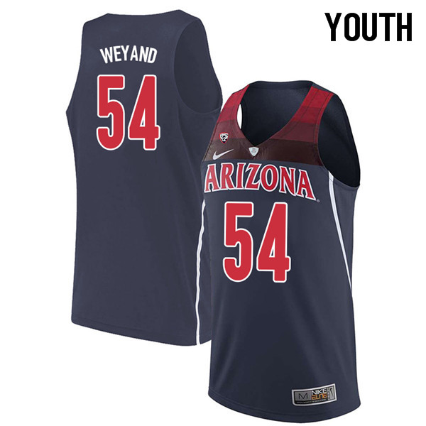 2018 Youth #54 Matt Weyand Arizona Wildcats College Basketball Jerseys Sale-Navy
